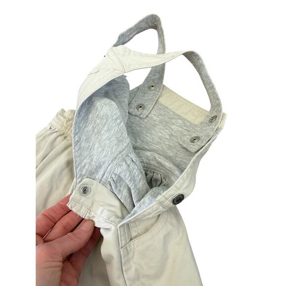 Vintage Y2K Baby Gap Romper Dress Overalls Khaki Cotton Lined size 6-12 months - Picture 13 of 13